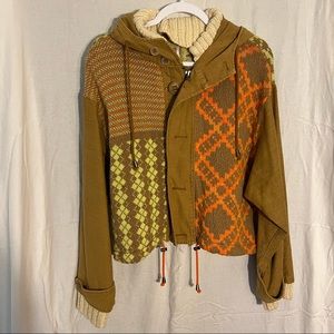 Free People Patterned Knit Jacket